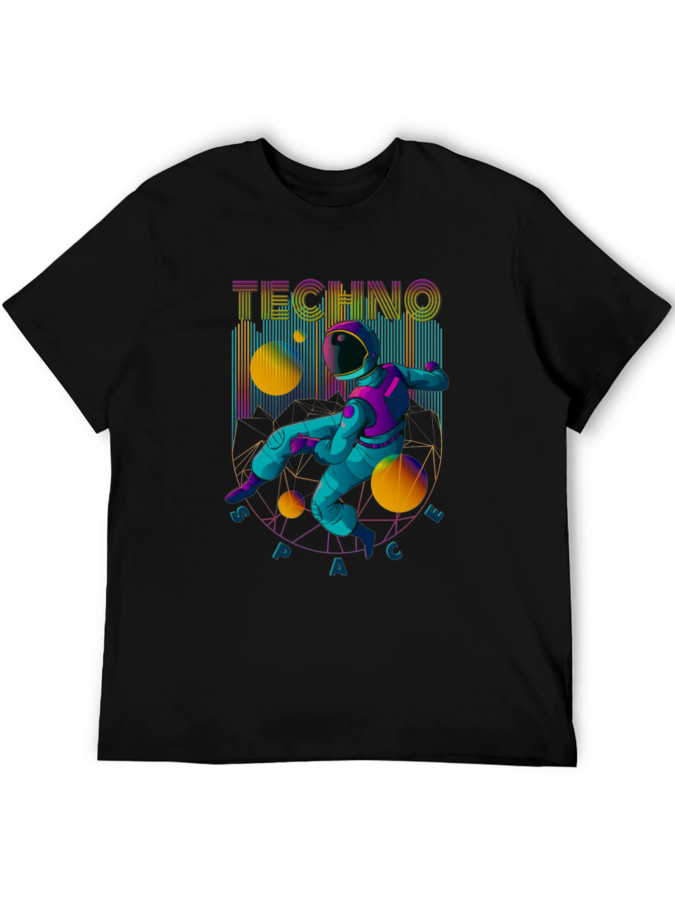 Techno Space Astronaut T-Shirt - Unique Graphic Tee