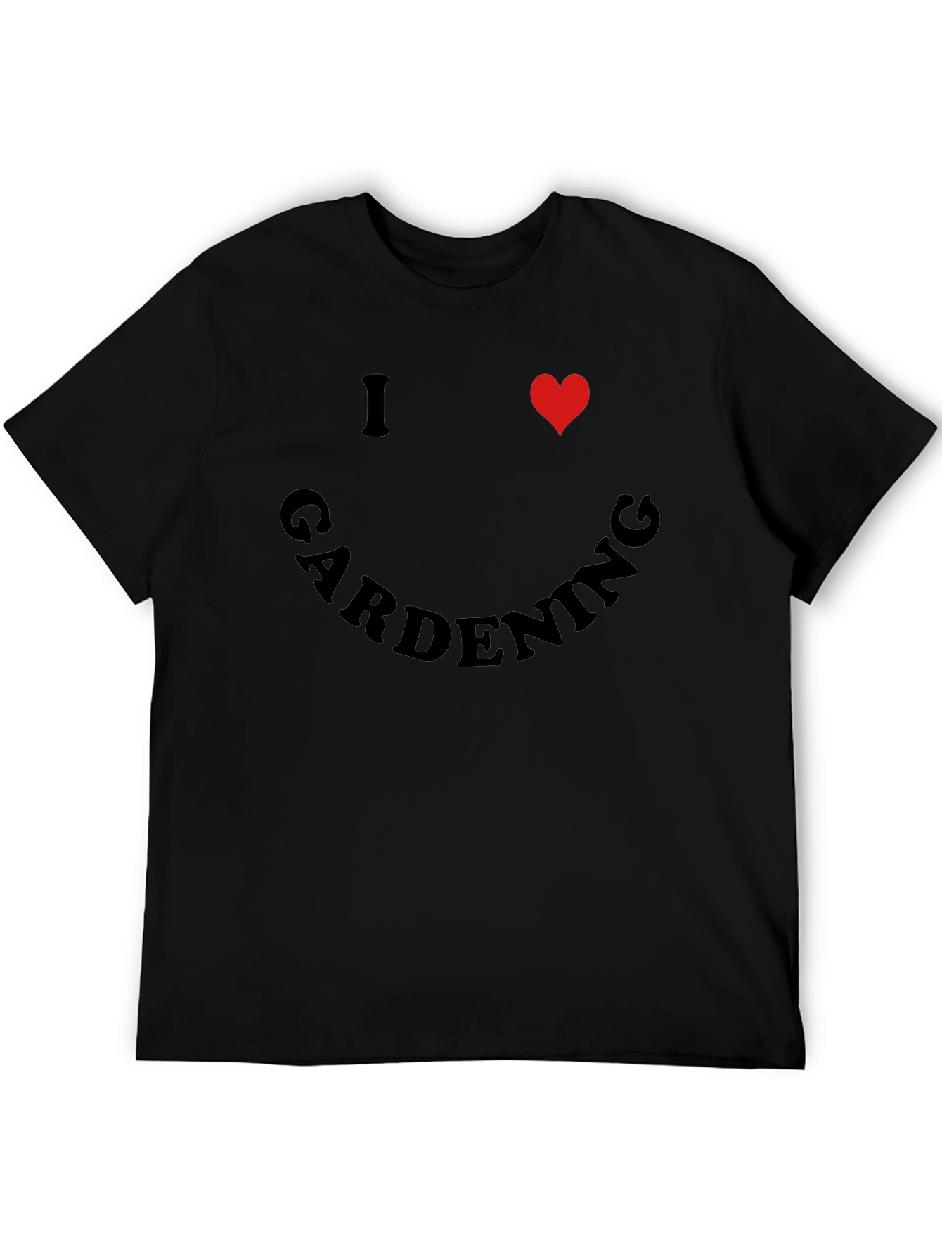 I Heart Gardening Black T-Shirt - Garden Lover Tee