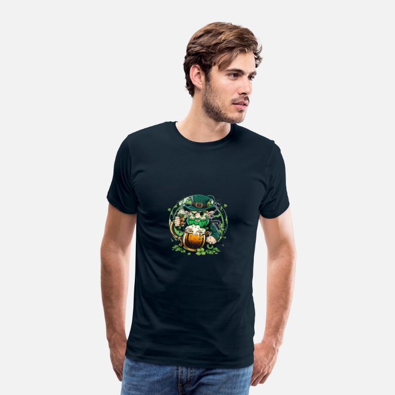 leprechaun drink beer vector