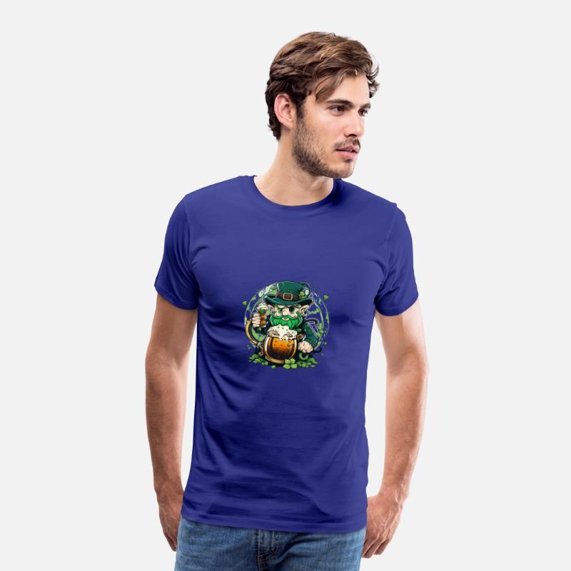 leprechaun drink beer vector