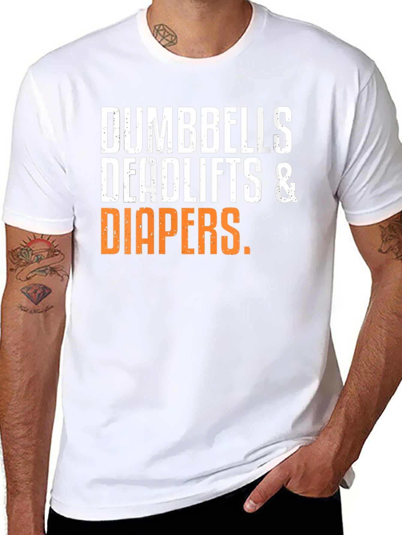 Dumbbells Deadlifts & Diapers T-Shirt