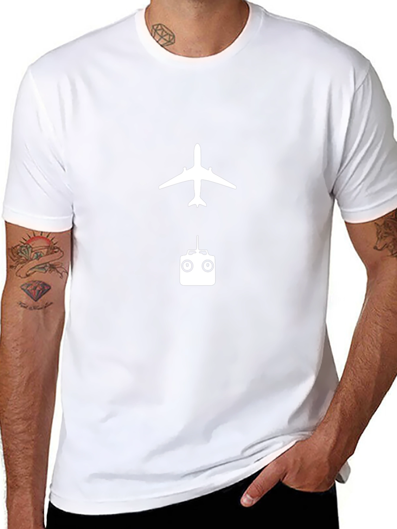 Airplane & Remote Tee - Hobbyist Apparel