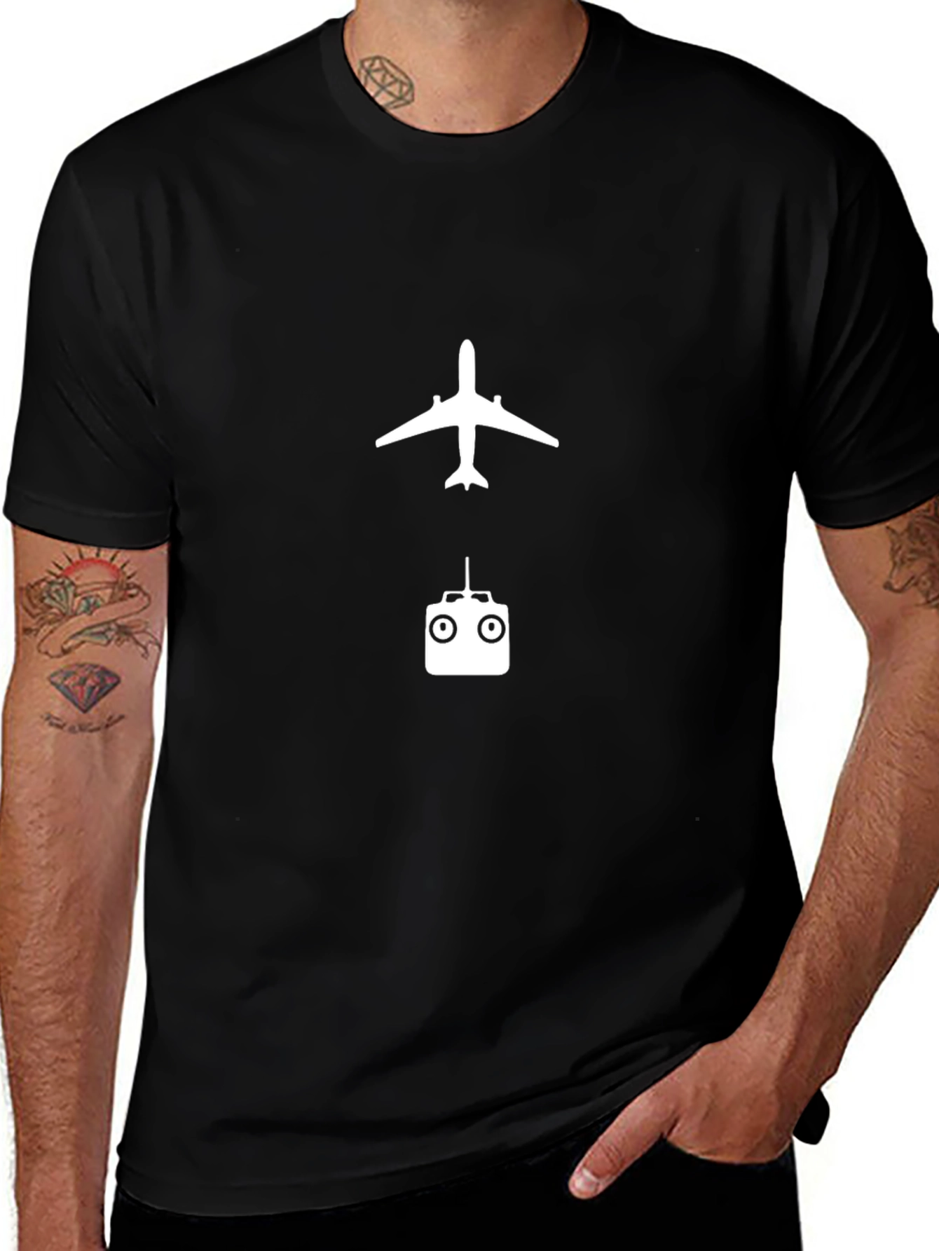 Airplane & Remote Tee - Hobbyist Apparel