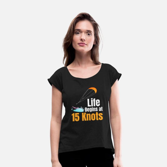 Life Begins At 15 Knots Funny Kitesurfing
