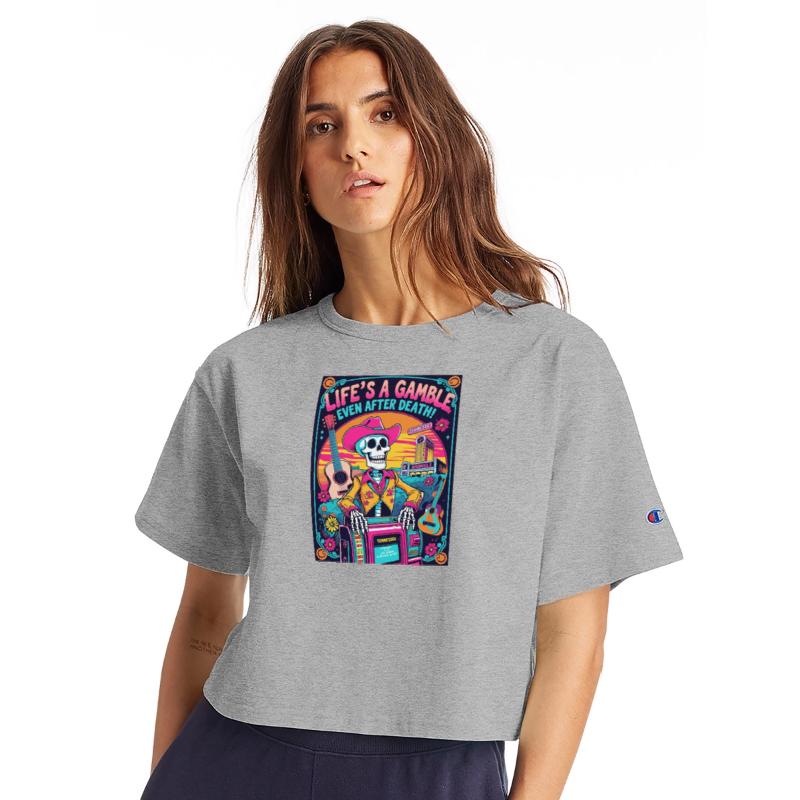 Lifes a Gamble Psychedelic Cowboy Skeleton in N