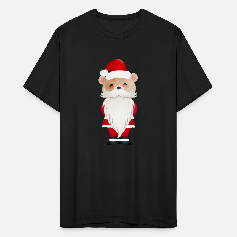 LITTLE CHRISTMAS BEAR WITH SANTA HAT AND BEARD