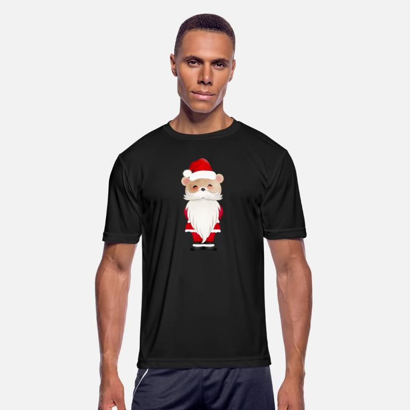 LITTLE CHRISTMAS BEAR WITH SANTA HAT AND BEARD