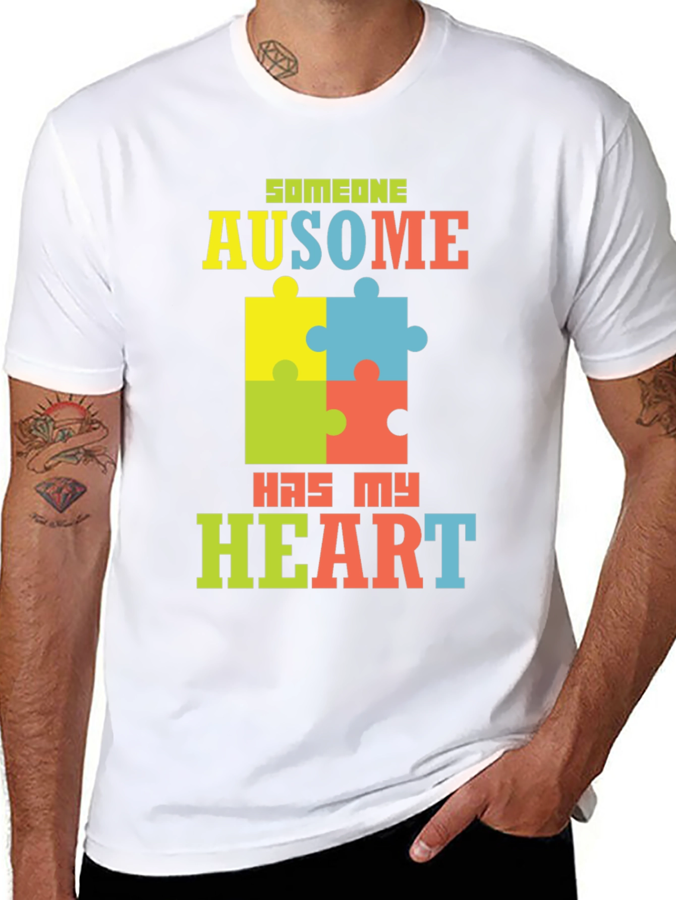Autism Awareness Puzzle Piece Graphic Tee