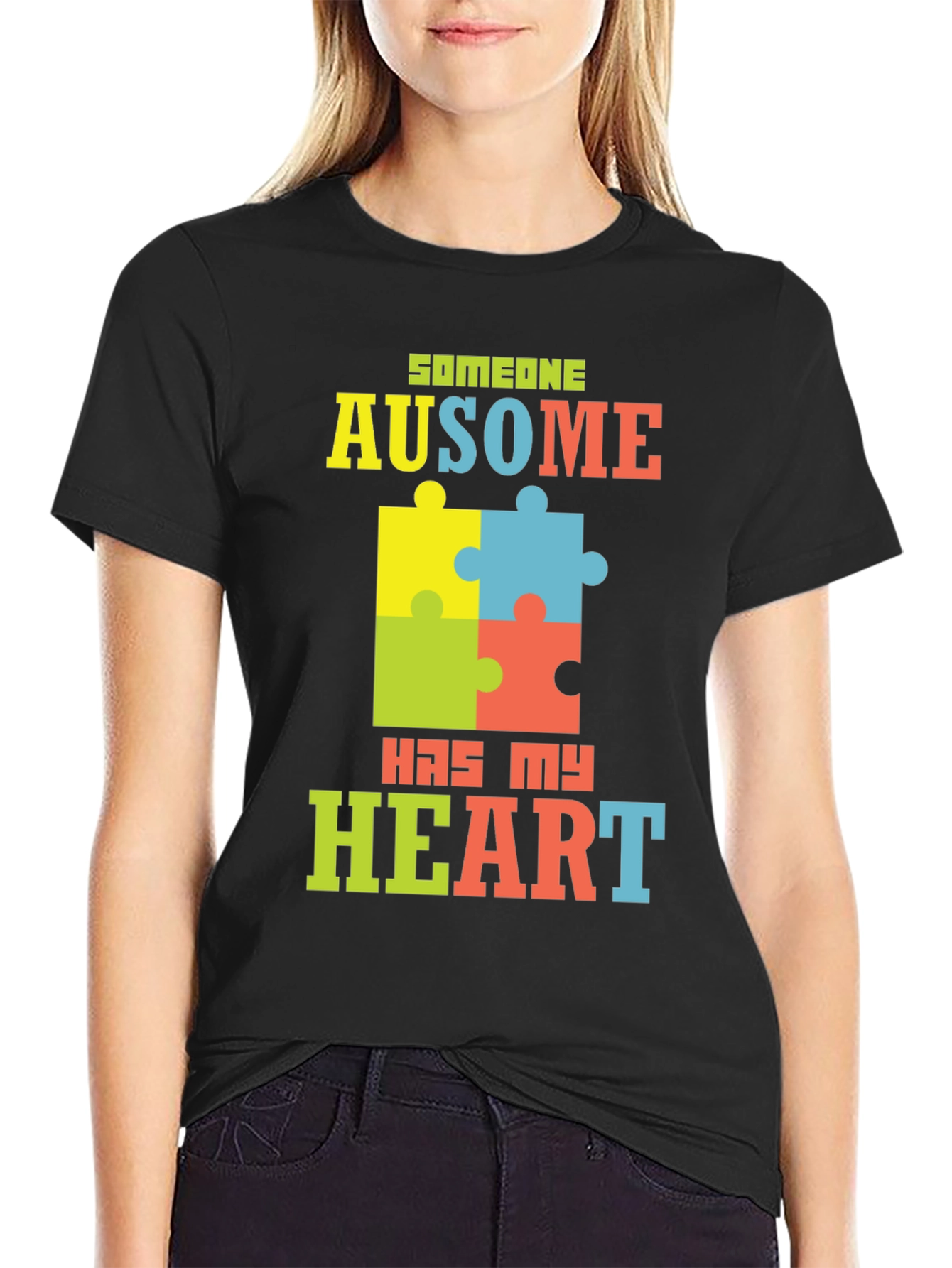 Autism Awareness Puzzle Piece Graphic Tee