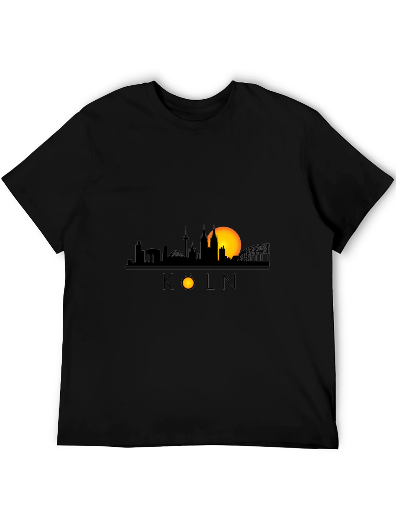 Cologne Skyline Black T-Shirt - City Pride