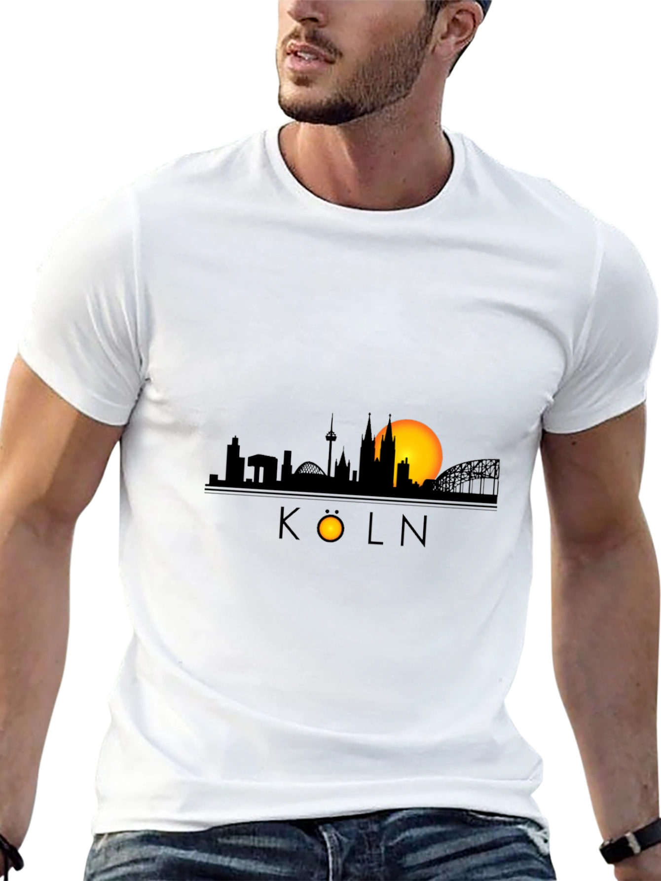 Cologne Skyline Black T-Shirt - City Pride