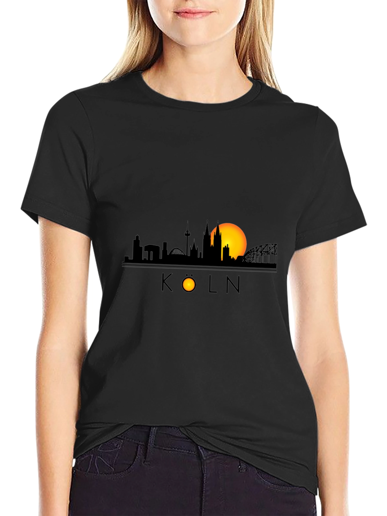 Cologne Skyline Black T-Shirt - City Pride