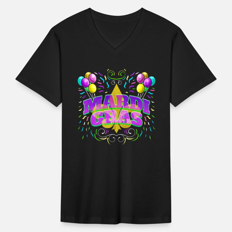 Logo With Ballons and Fleur De Lis For Mardi Gras