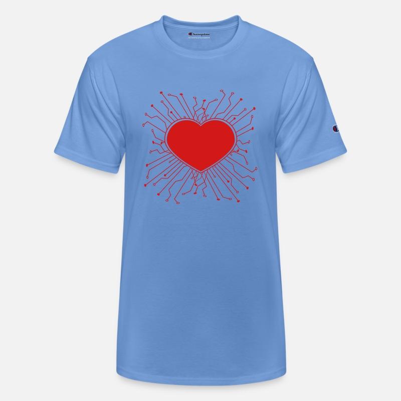 love heart circuit wire data microchip circuit ene