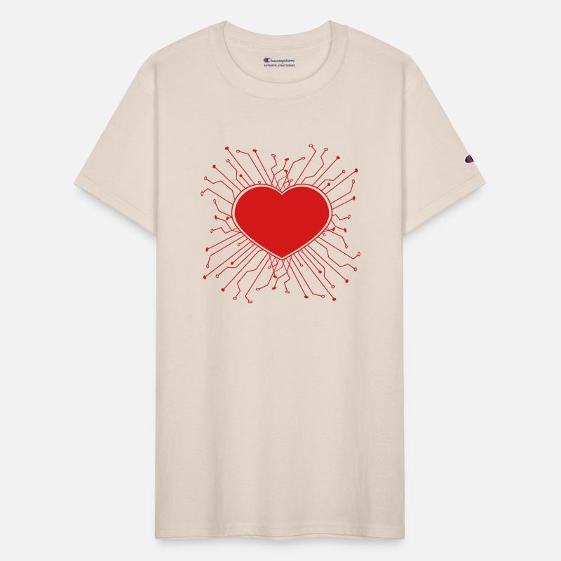 love heart circuit wire data microchip circuit ene