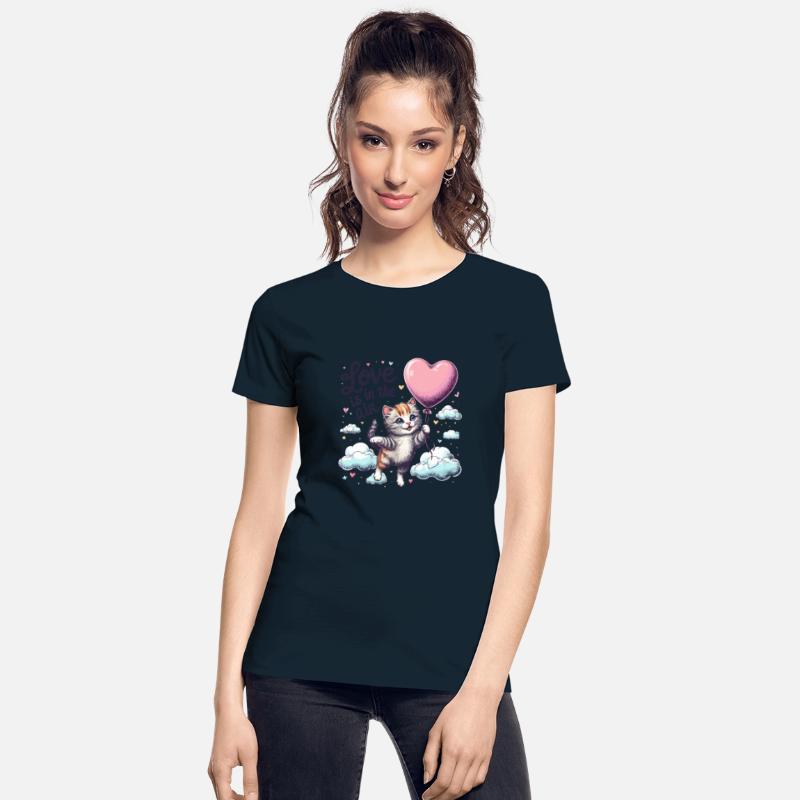 Love Is in the Air - Whimsical Kitten Balloon
