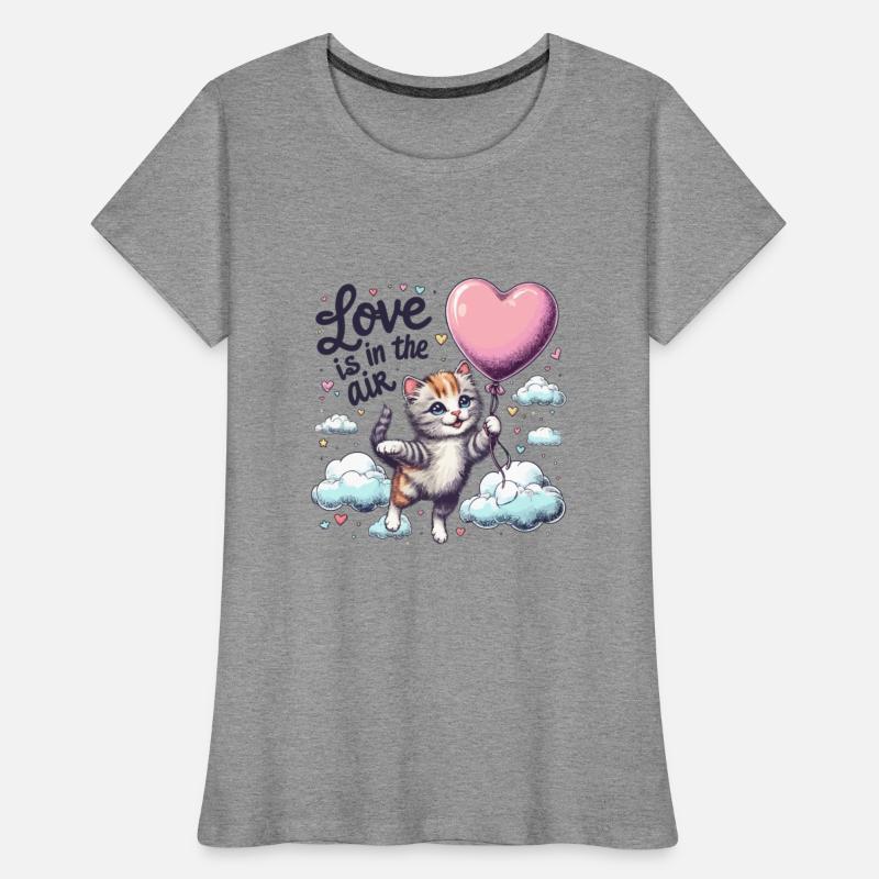 Love Is in the Air - Whimsical Kitten Balloon
