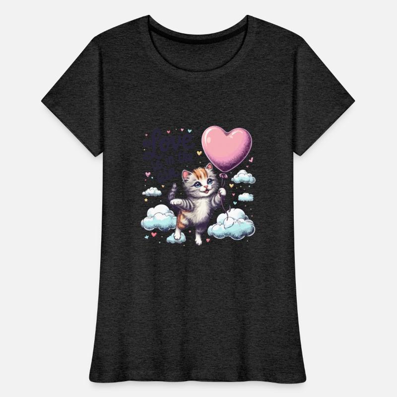 Love Is in the Air - Whimsical Kitten Balloon
