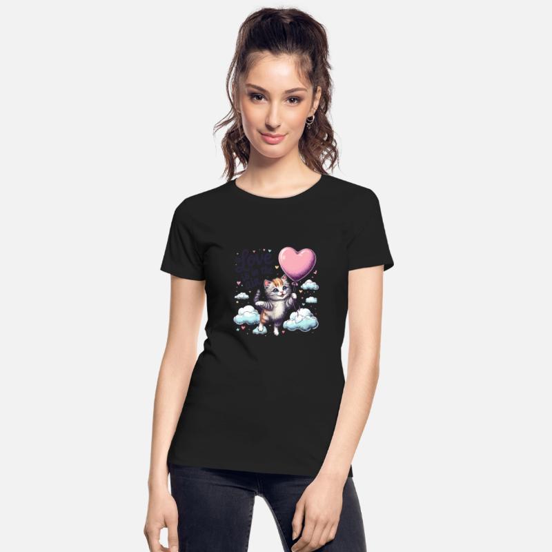 Love Is in the Air - Whimsical Kitten Balloon