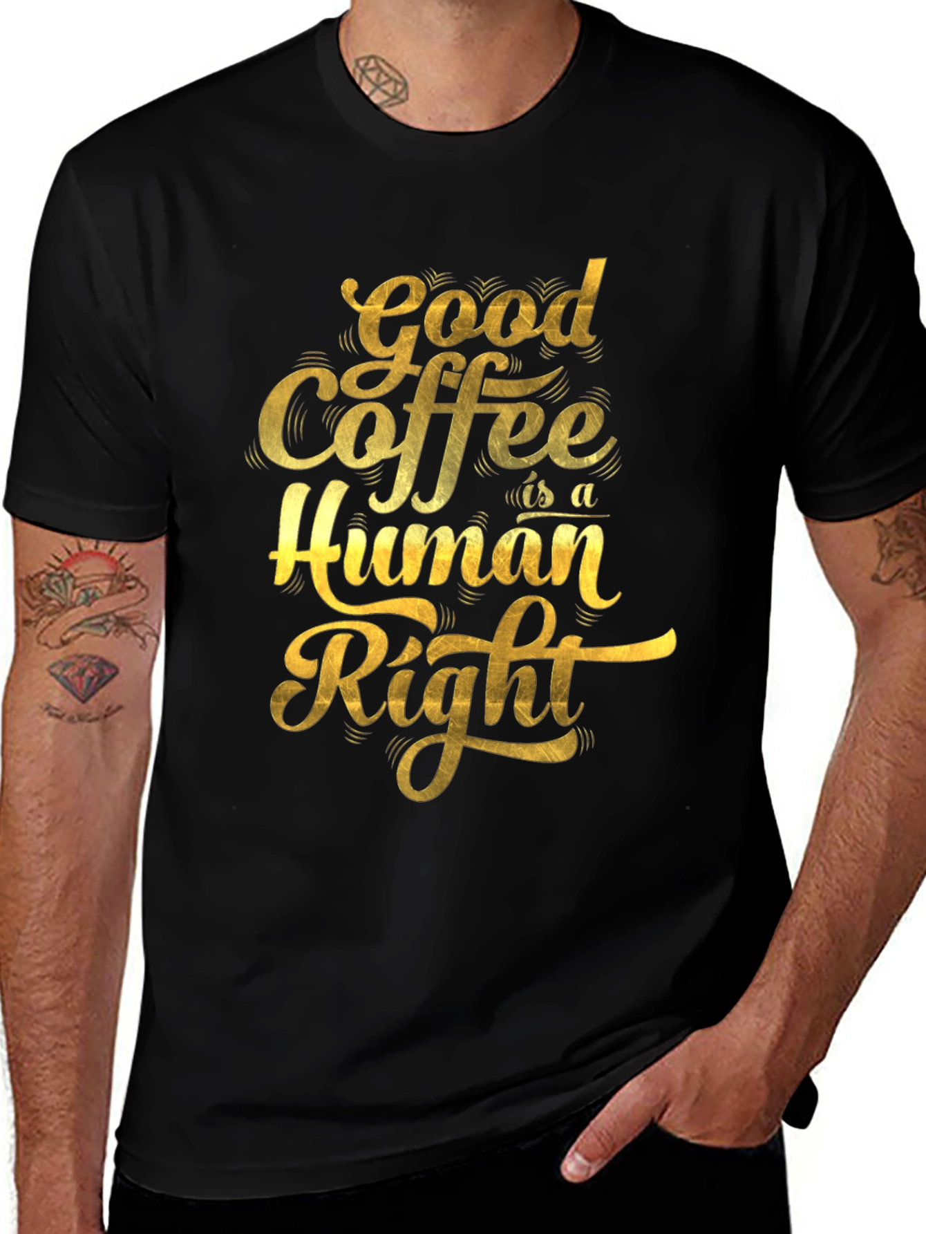 Good Coffee is a Human Right Graphic T-Shirt