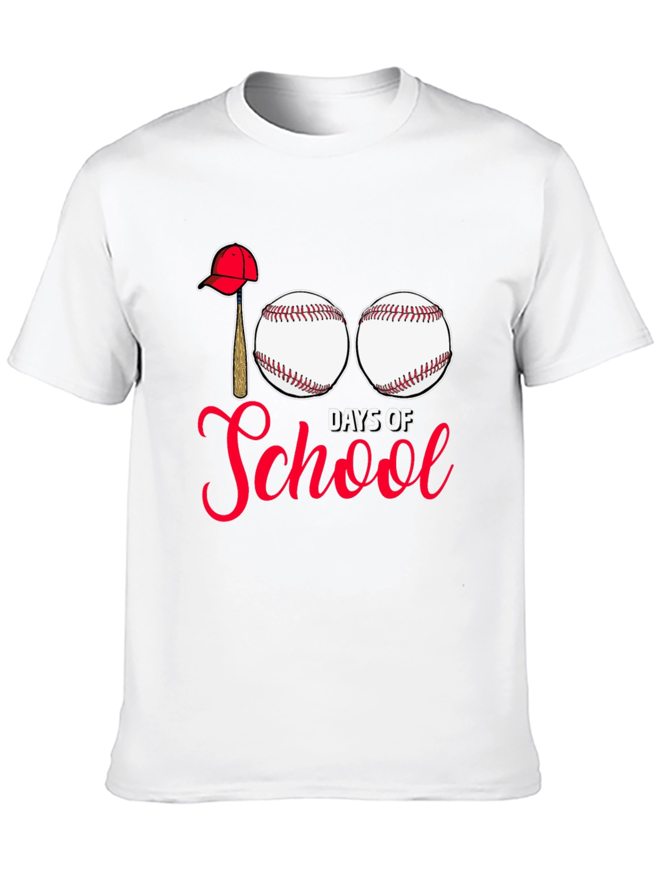 100 Days of School Baseball T-Shirt