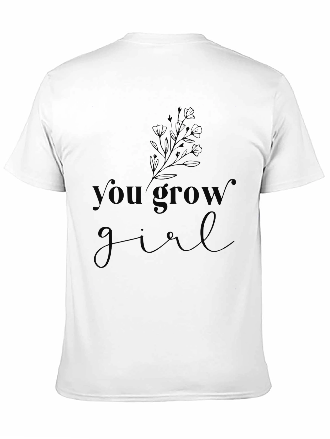 You Grow Girl Black Graphic Tee