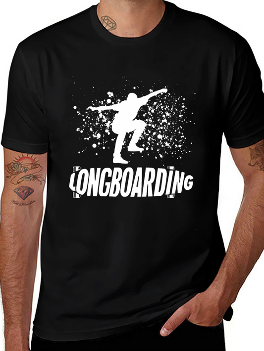 Longboarding Graphic Tee - Black