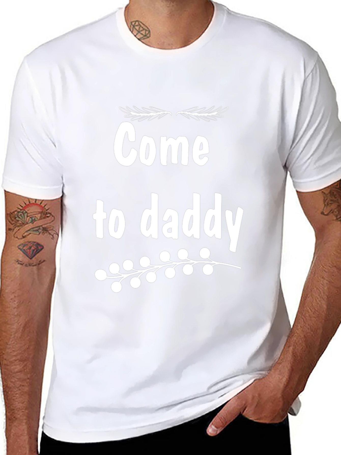 Come to Daddy Graphic Tee - Black Cotton T-Shirt
