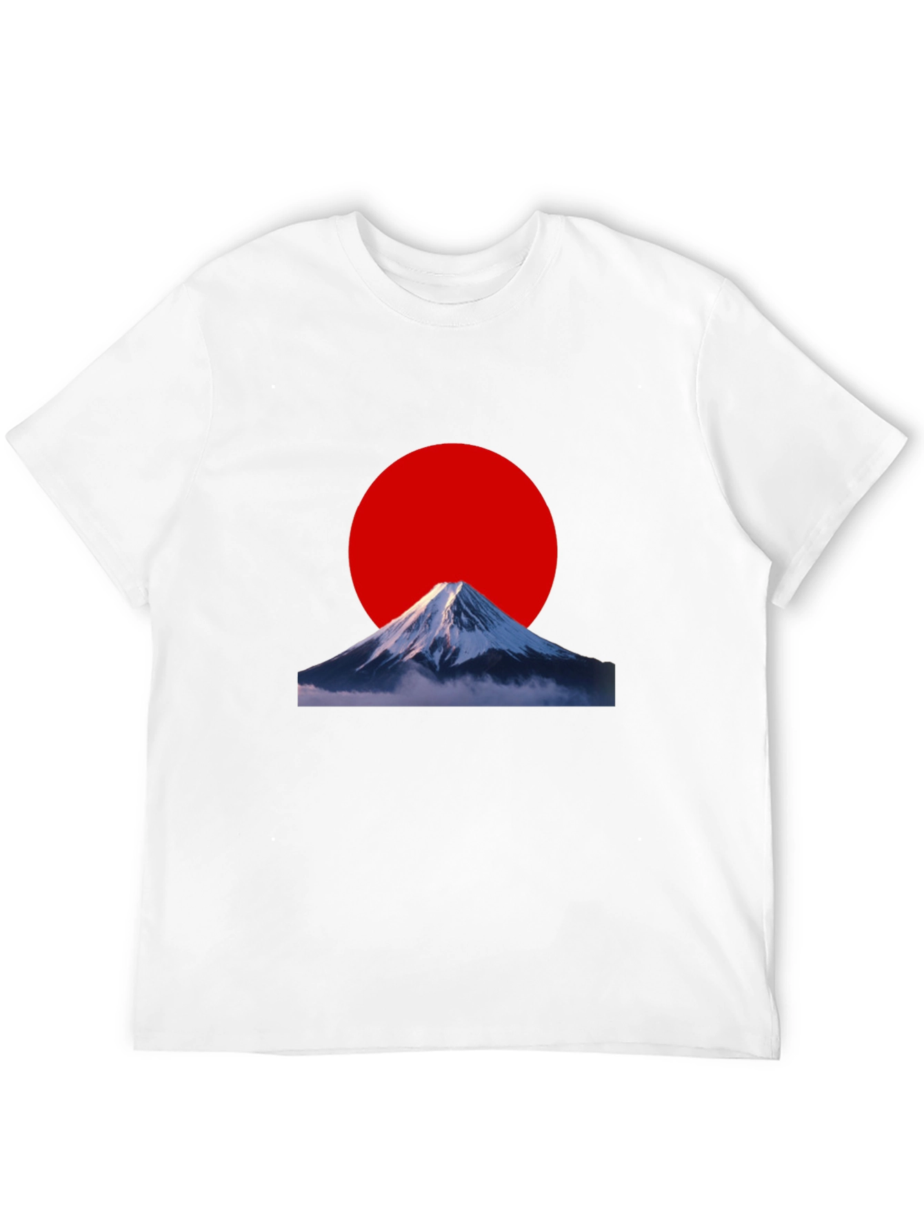 Mount Fuji Red Sun Graphic Tee - Black