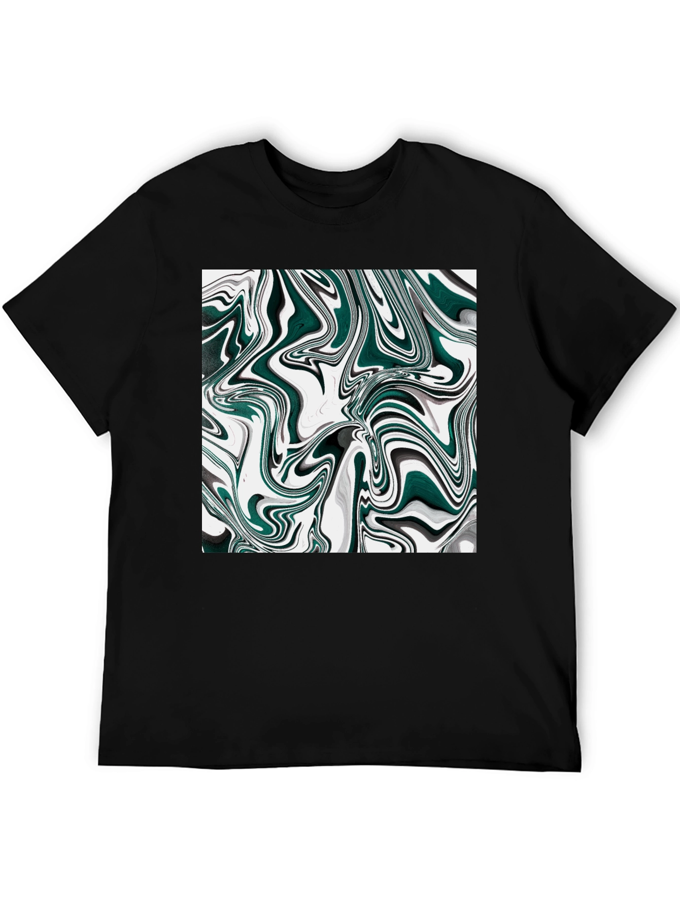 Abstract Swirl Graphic T-Shirt - Modern Art Tee