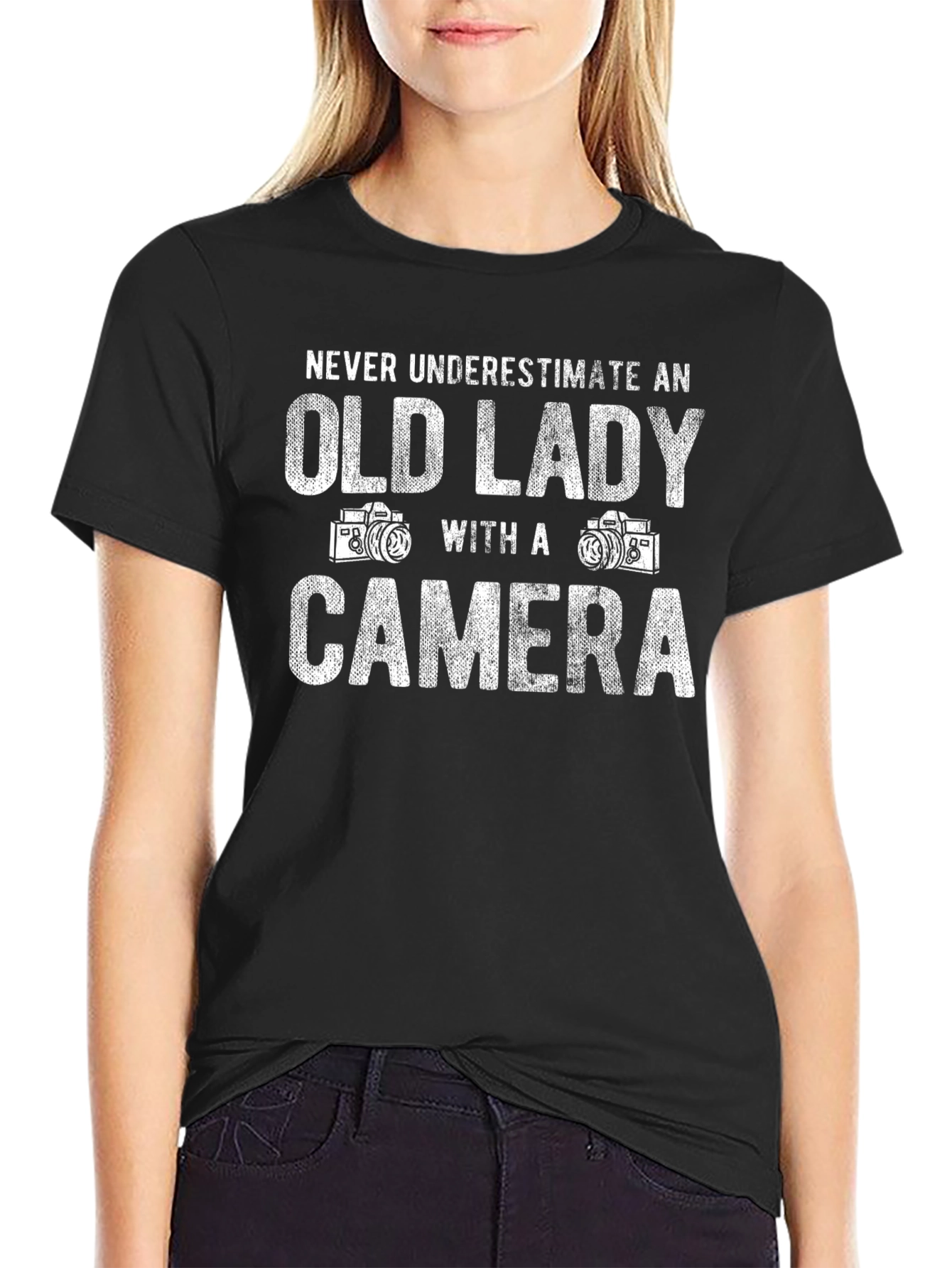 Old Lady with a Camera Graphic Tee