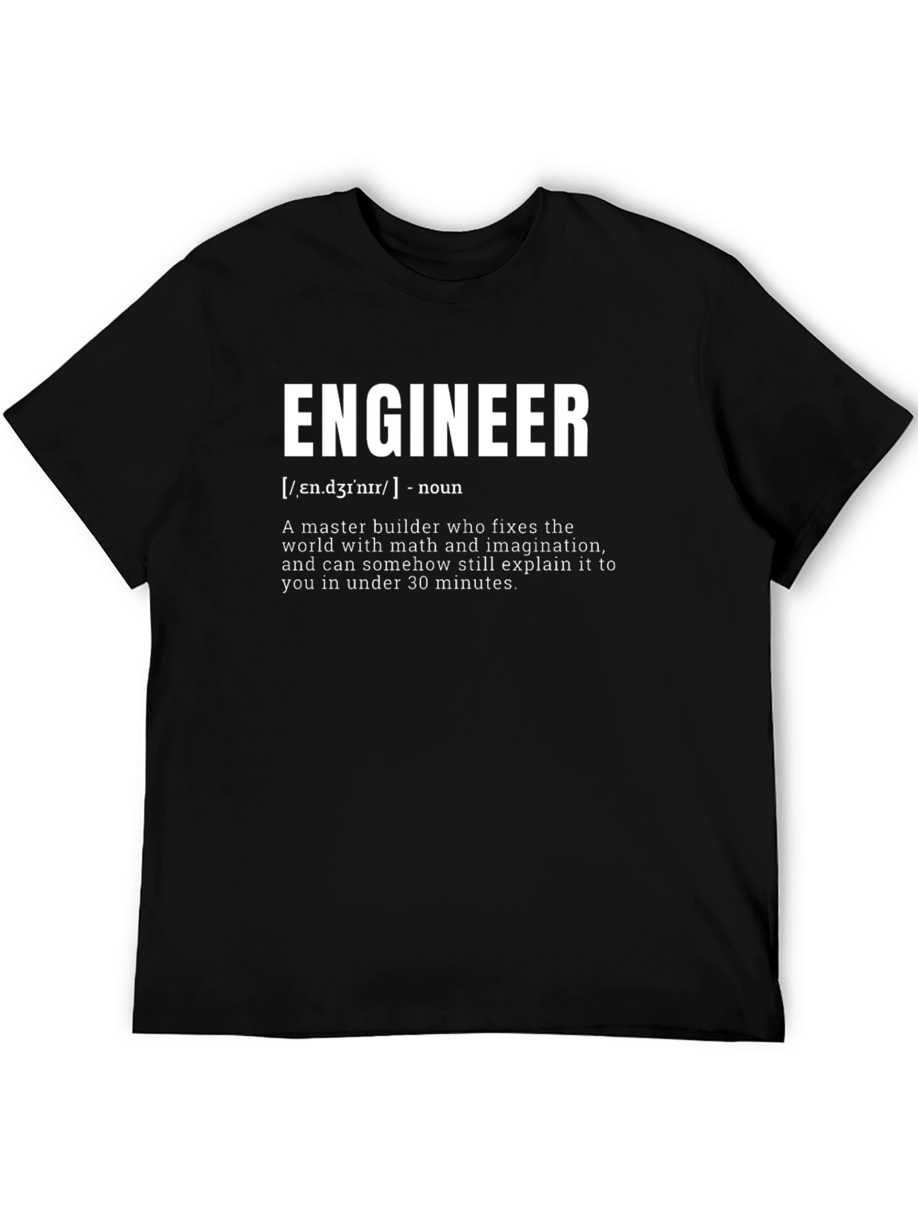 Engineer Definition T-Shirt - Black