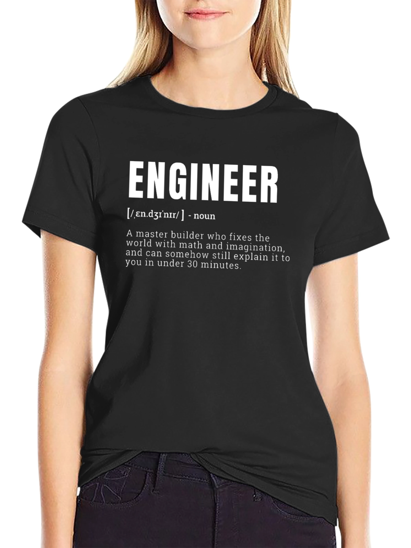 Engineer Definition T-Shirt - Black