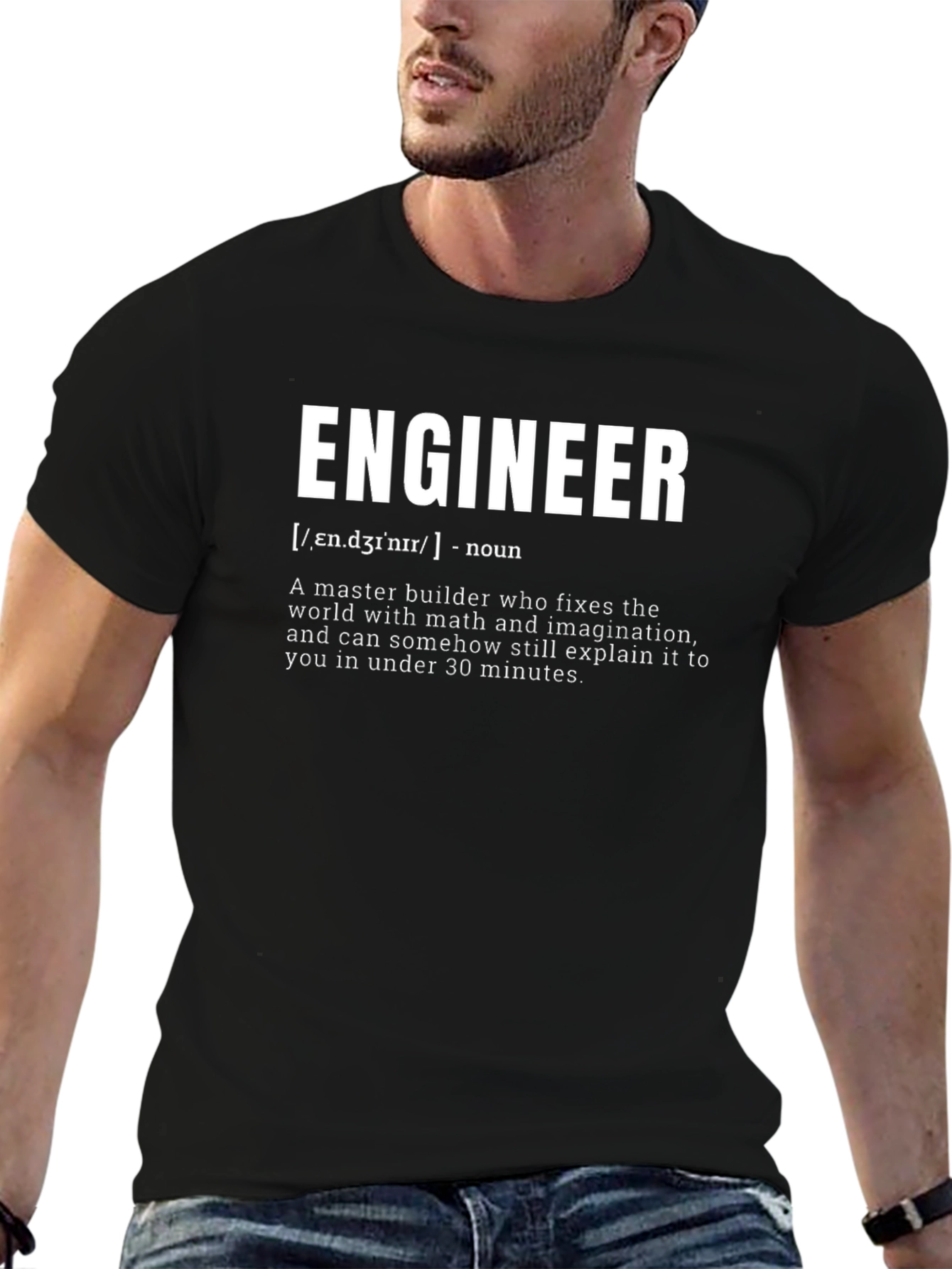 Engineer Definition T-Shirt - Black
