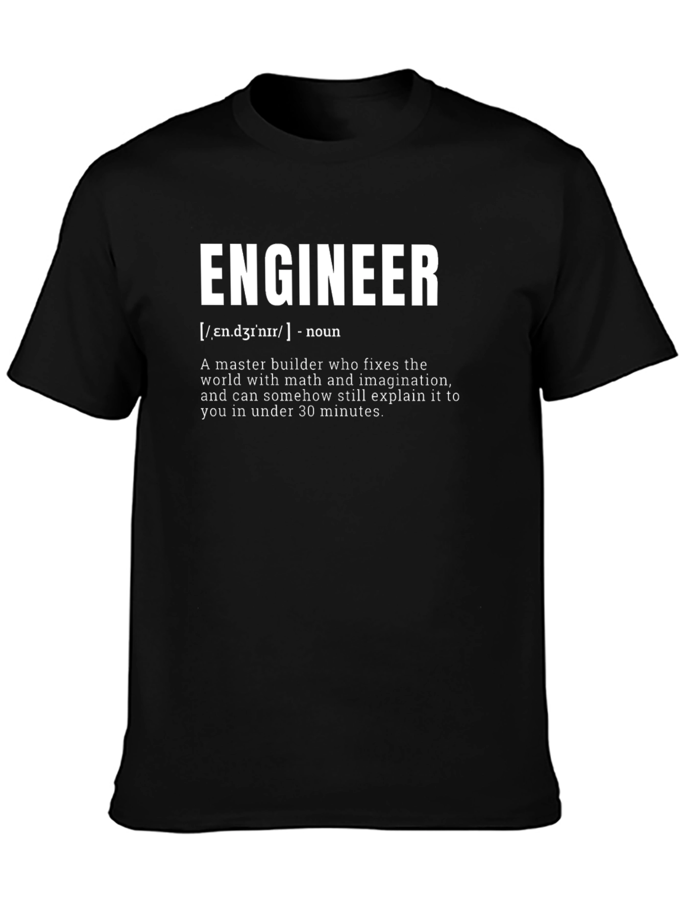 Engineer Definition T-Shirt - Black