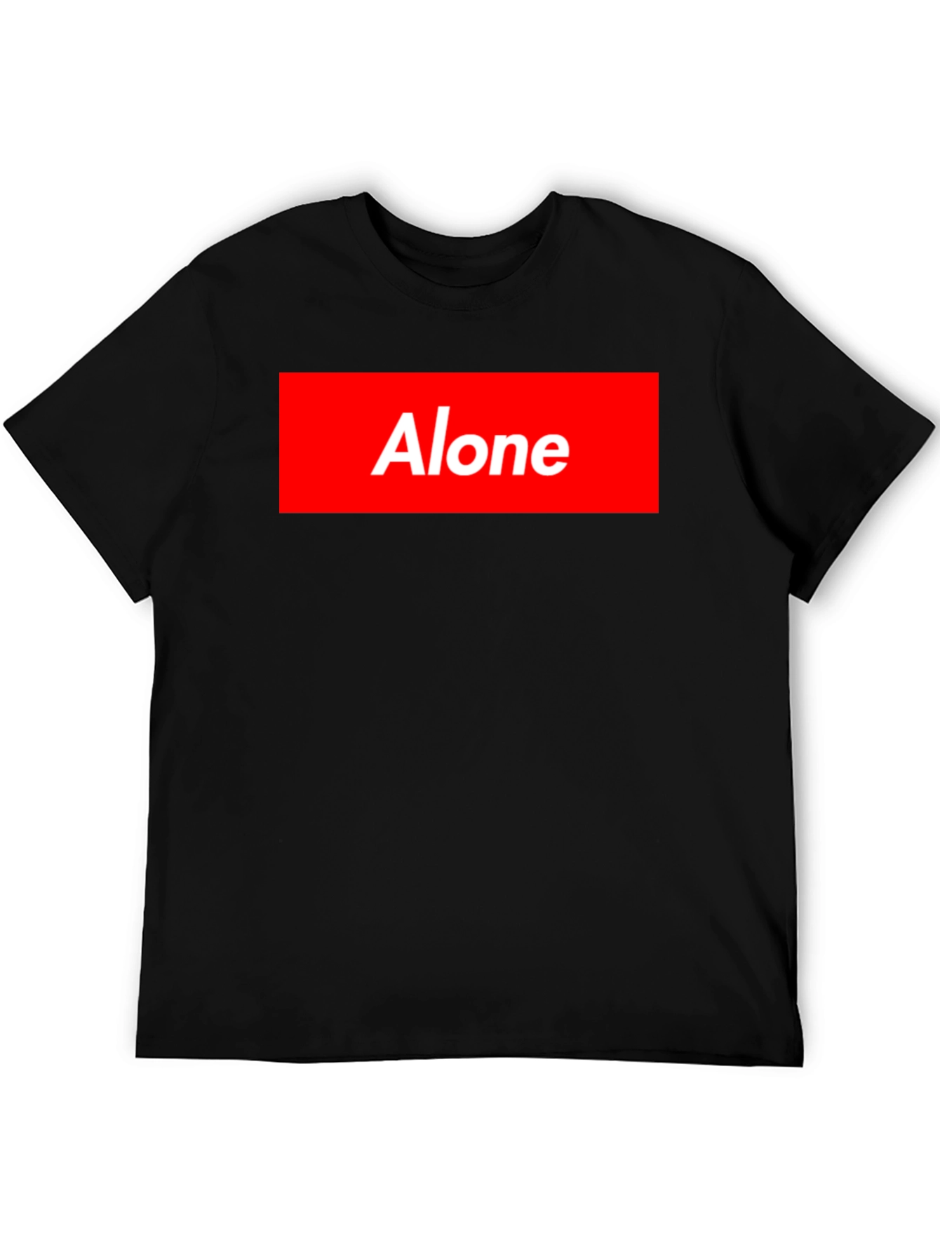 Alone Graphic Tee - Supreme Inspired Black T-Shirt