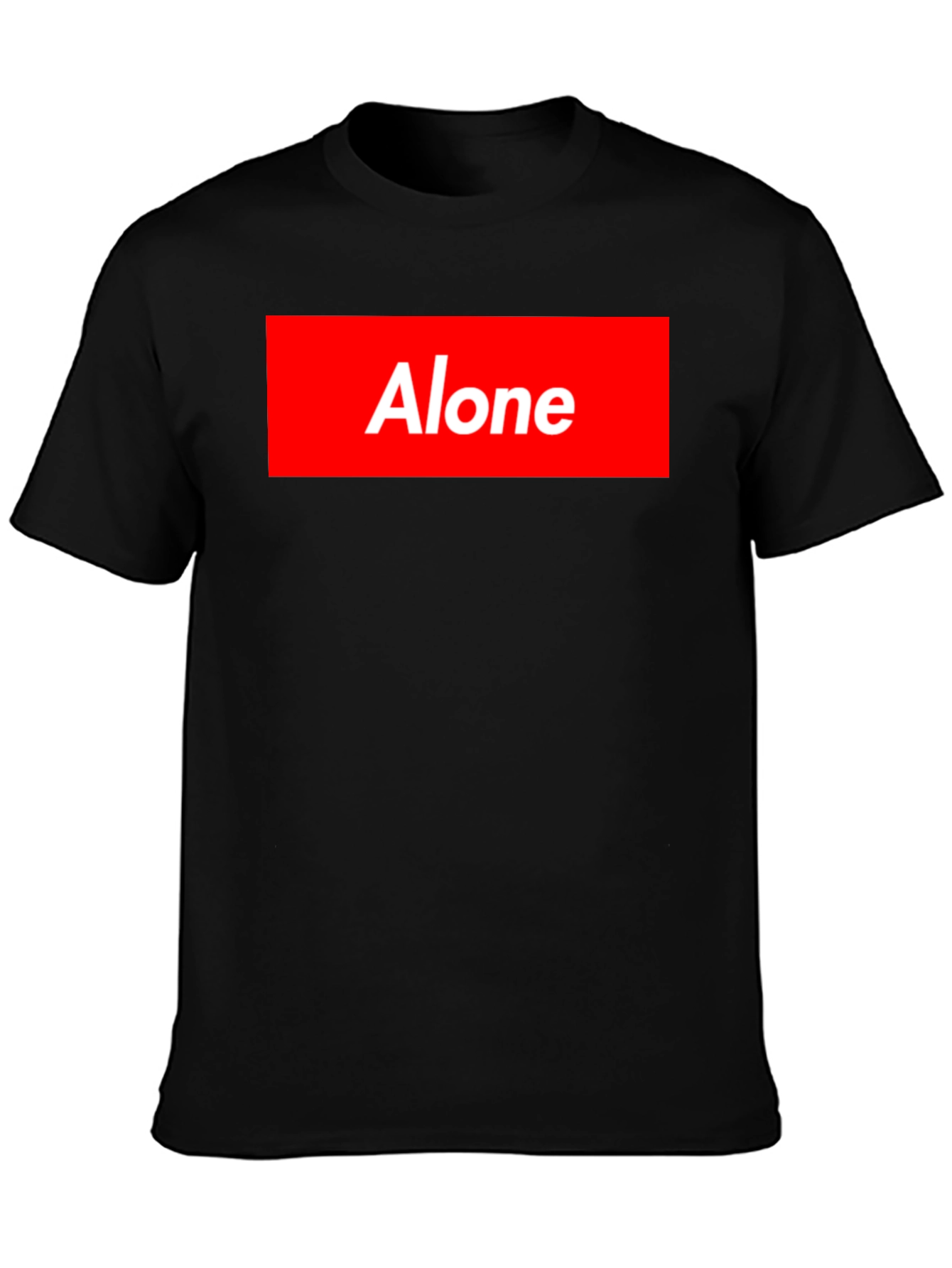 Alone Graphic Tee - Supreme Inspired Black T-Shirt