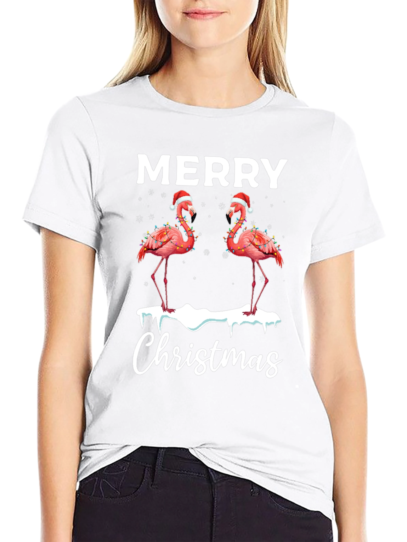 Merry Christmas Flamingo T-Shirt