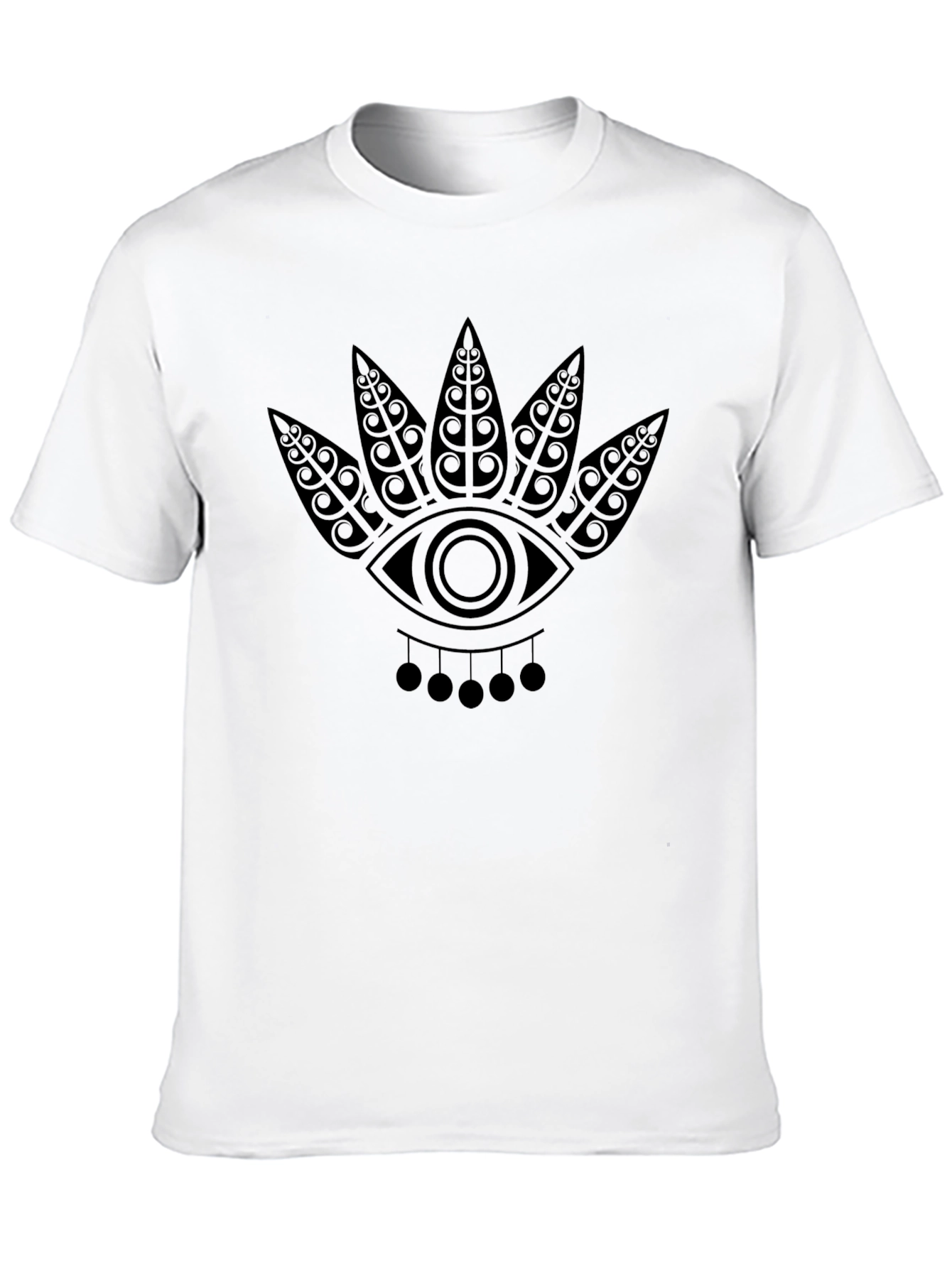 Tribal Eye Graphic T-Shirt - Black
