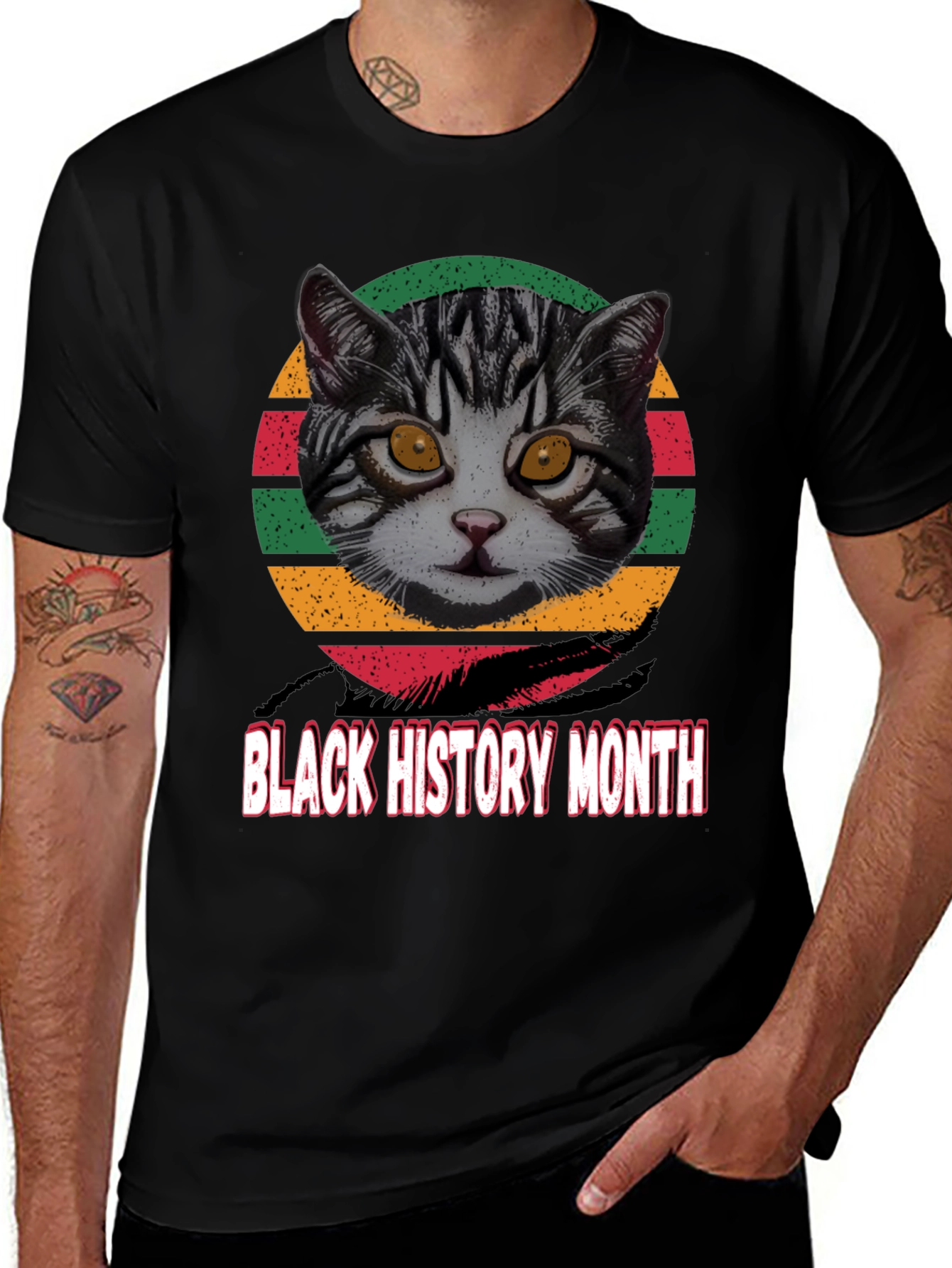 Black History Month Cat T-Shirt