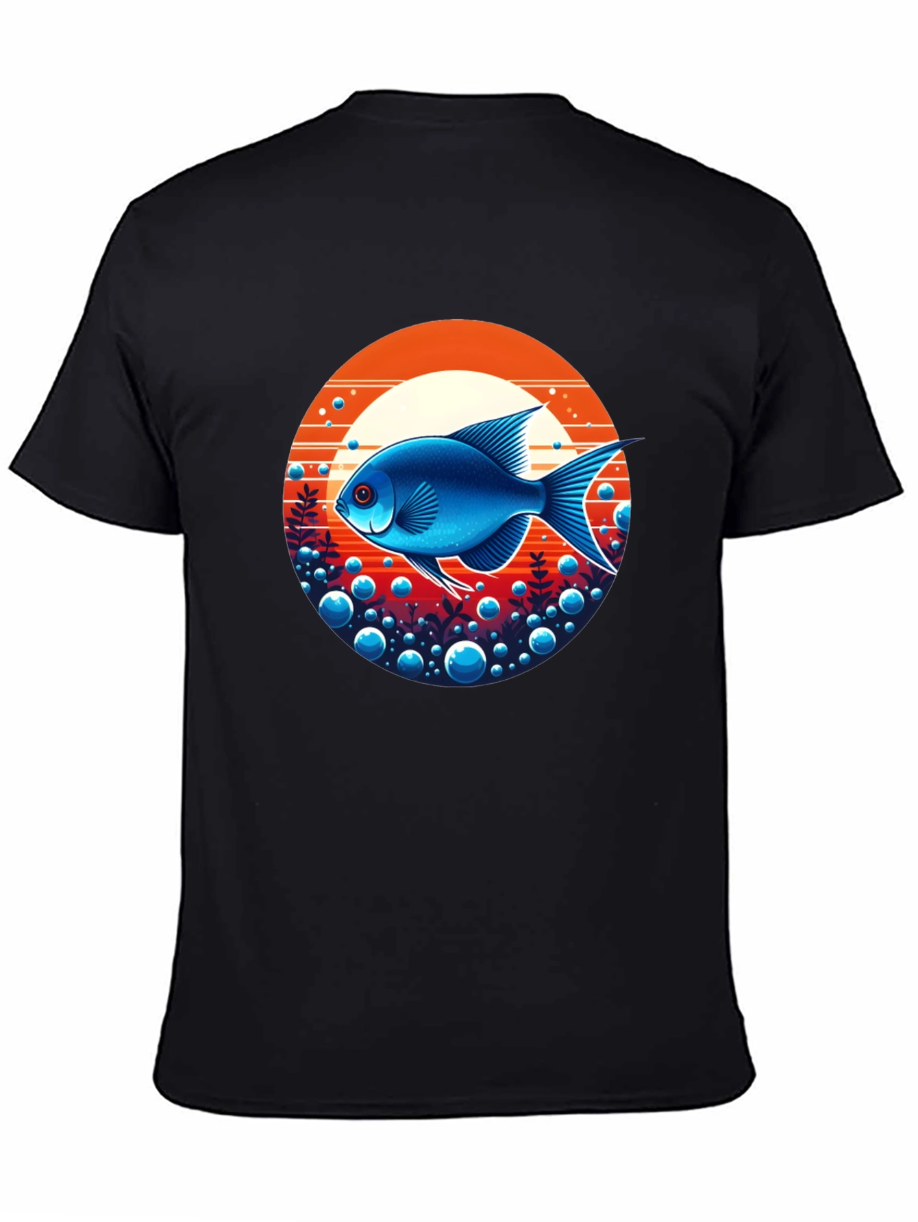 Cool Blue Fish Graphic Tee - Undersea Vibe!