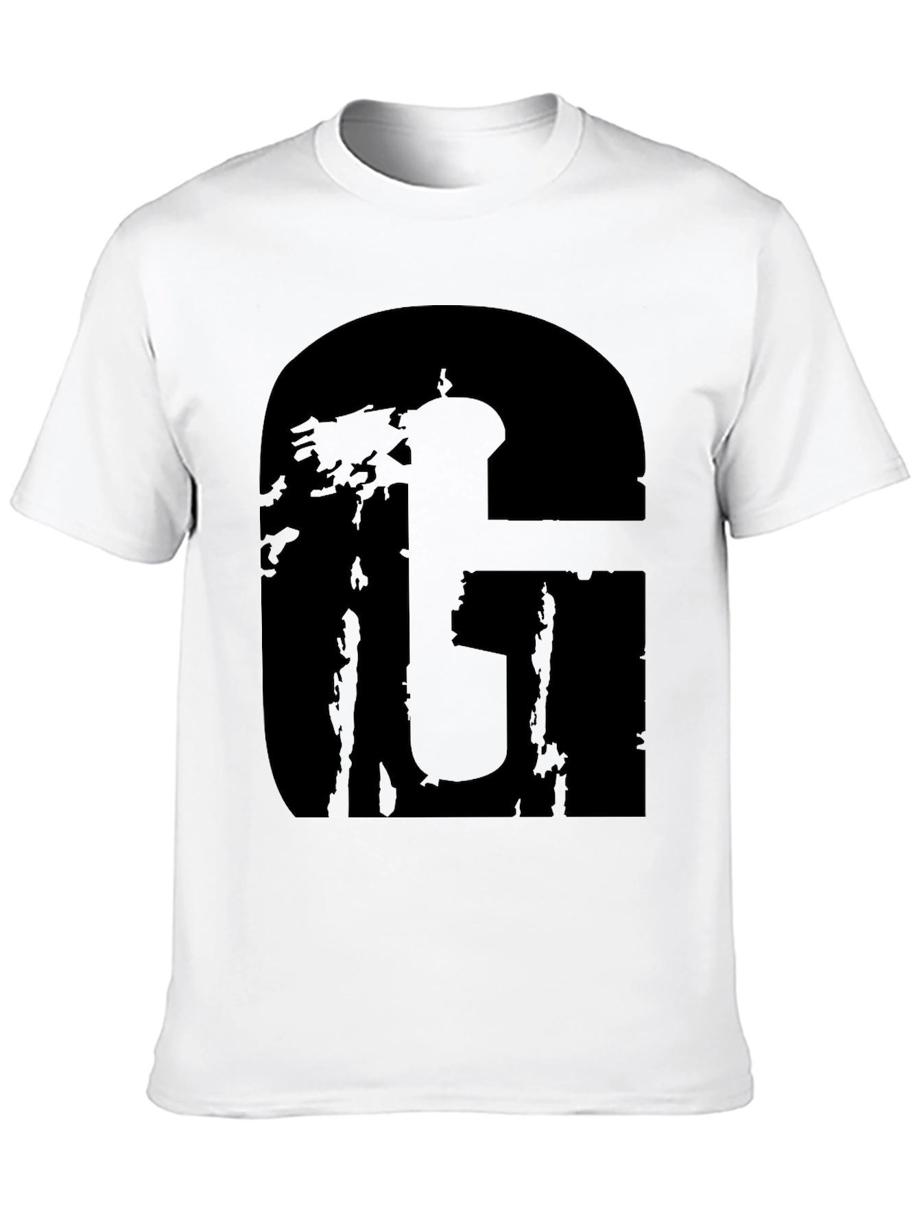 Black Graphic Tee with Bold Letter Design