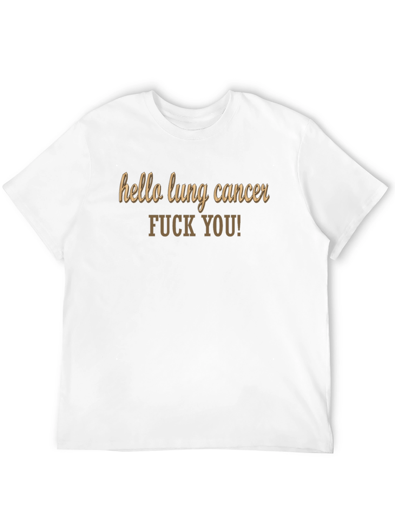 Hello Lung Cancer Black Graphic Tee