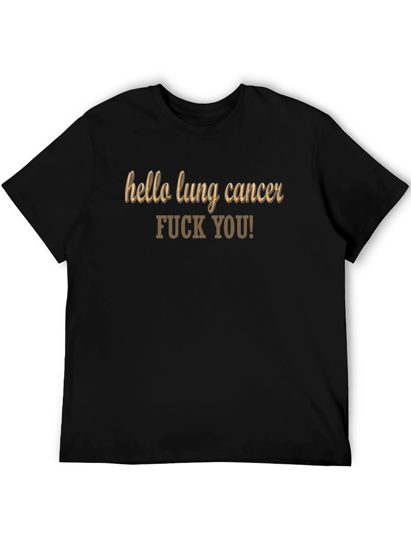 Hello Lung Cancer Black Graphic Tee