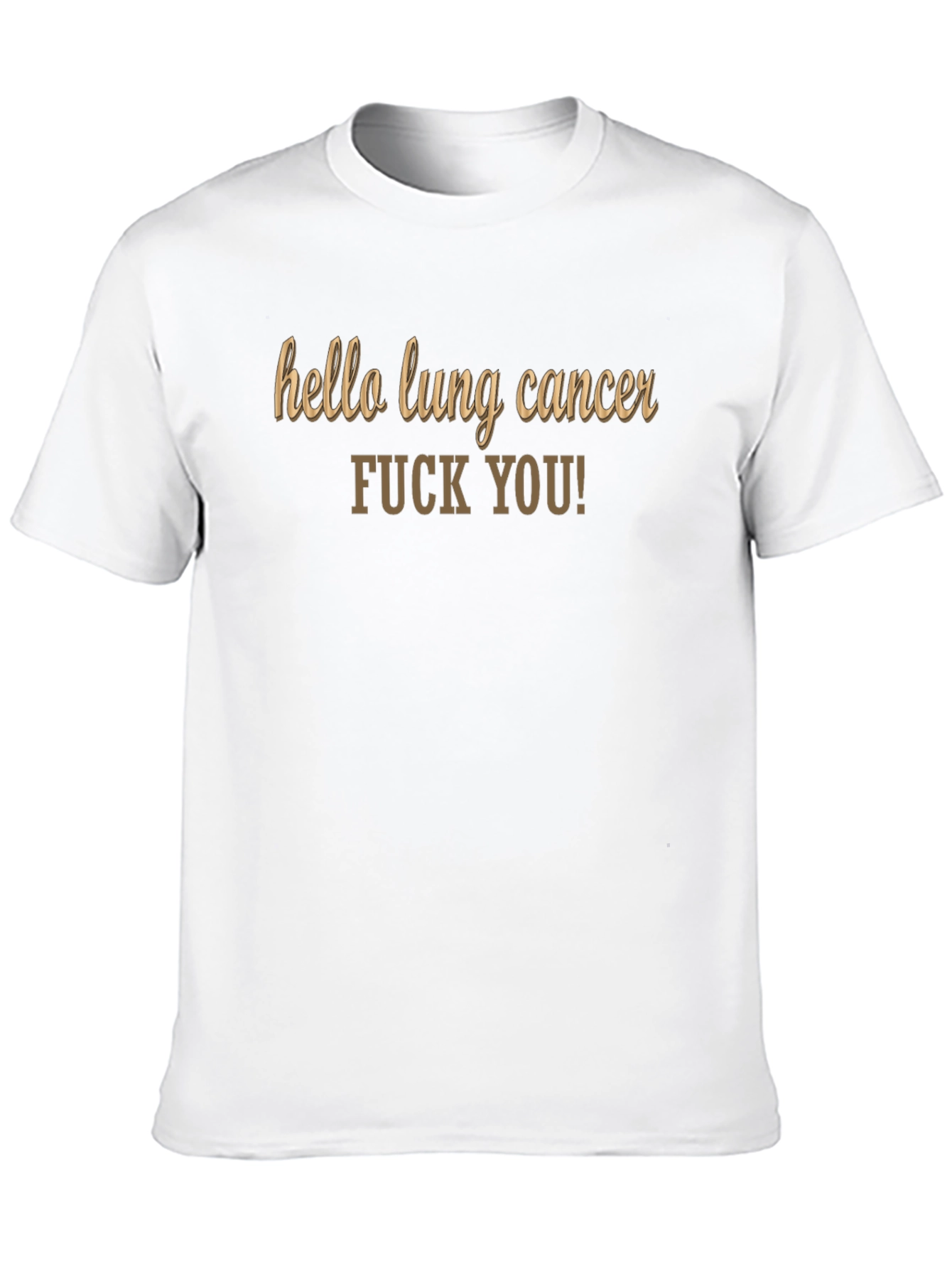 Hello Lung Cancer Black Graphic Tee