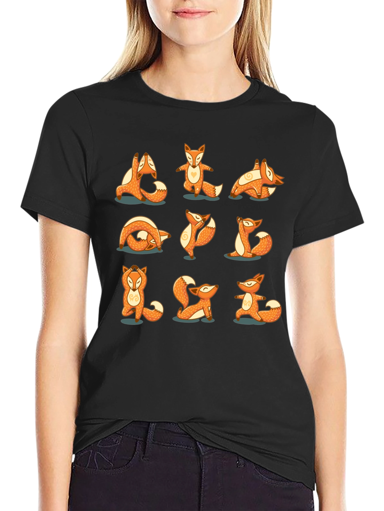 Yoga Fox T-Shirt: Peaceful Poses