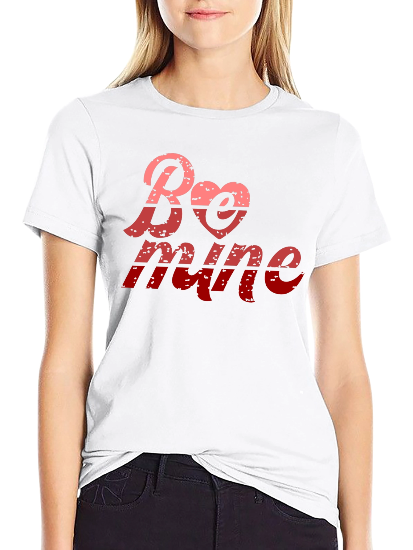 Be Mine Valentines Day Black T-Shirt