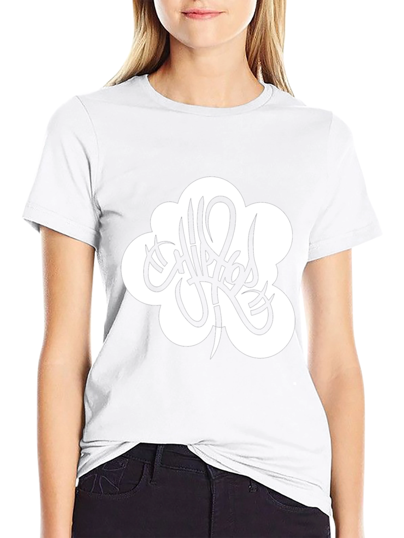 Hip Hop Style Graphic Tee - Black