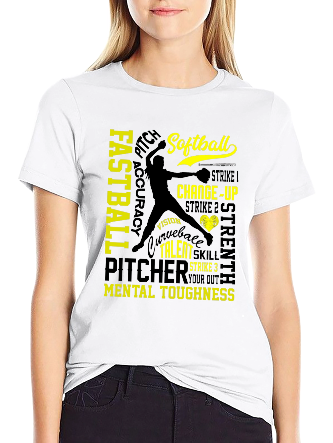 Softball Pitcher Graphic T-Shirt