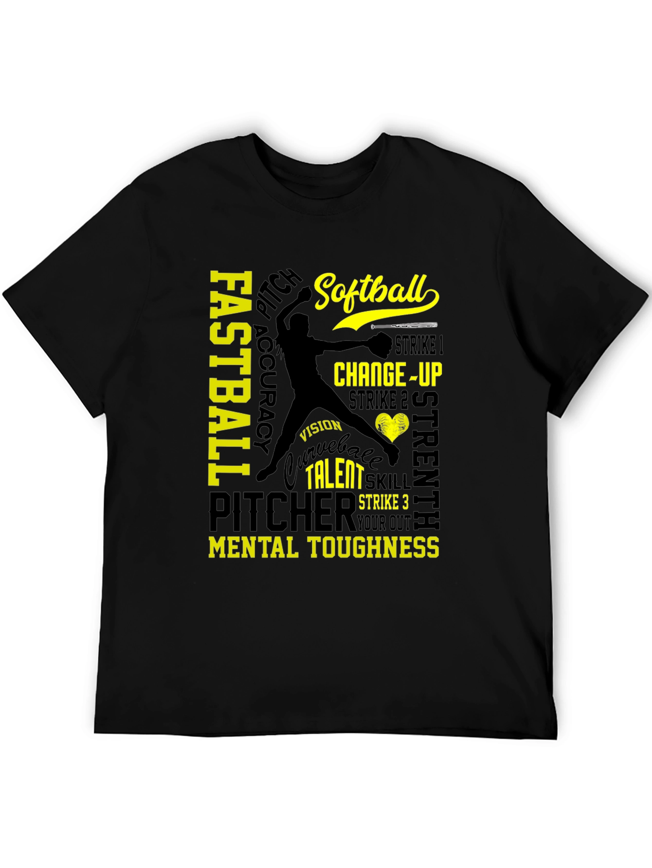 Softball Pitcher Graphic T-Shirt